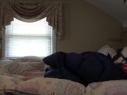 Puffer Jacket Fetish Guy Fucks Huge Shiny Coat. Humping on Bed. 5/16