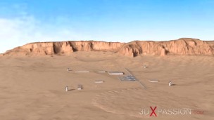 Sci-fi sex in Area 51. Shemale sex androids fucks hard a hot black girl