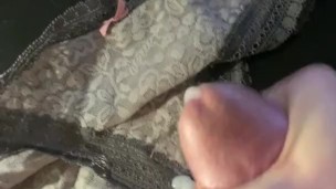 Cum in panties #1 / Every time my gf is over she leaves one of her used panties for me to cum in