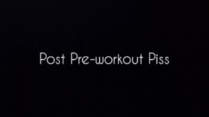 Hung jock loud piss in the gym toilet