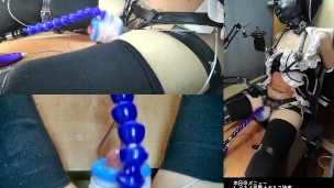 SEXマシーンオナホ配信2日目　シコシコされるけど射精できなくて激しくメスイキしている動画OKプロステートチップSex Machineself bondage2021-07-12_2