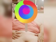 SSBBW Plays w Her Belly and Pierced Tits
