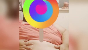 SSBBW Plays w Her Belly and Pierced Tits