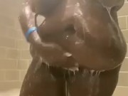 EBONY BBW in shower 