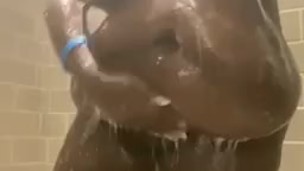 EBONY BBW in shower 