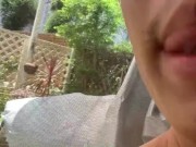 A crazy Korean idol who shows masturbation to people walking outdoors from inside the house!【Big ass