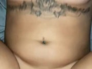 Sexy blonde girl with big tits gets a creampie from boyfriend    6/16