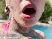 Alternate Couple, gets horny in pool with massive loads on tits 9/16