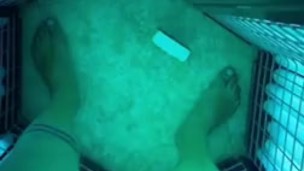 Slowmo dick flapping while tanning