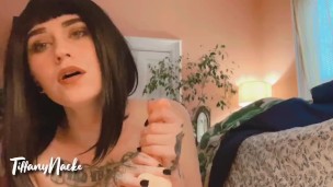Goth Girl Oiled up Dildo Ride - Tiffany Nacke