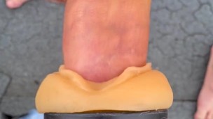 SUPER HOT CUMSHOT on FLESHLIGHT with nice BIG DICK