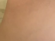 Hairy hot n sunburnt Eliza gets wet in shower