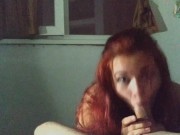 My neighbor is very afraid of a thunderstorm, I distract her with a dick. 5/16