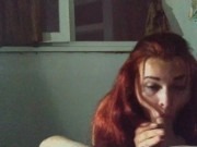 My neighbor is very afraid of a thunderstorm, I distract her with a dick. 7/16