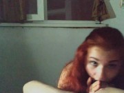 My neighbor is very afraid of a thunderstorm, I distract her with a dick. 8/16