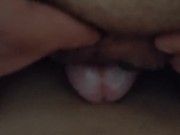 Panties rubbing my boyfriend's cock and cum. Ele gosta da minha calcinha e eu adoro a sua pica 10/16