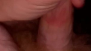 Fat old man stroking little dick (no cum shot)