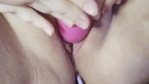 Thick thighs wife edges with anal beads in creampie
