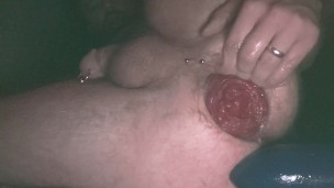 gay guy stuffs hole and prolapses