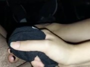 Padrona sega il suo schiavo con un calzino nero! (Onlyfans: Mistress Darkshine) 3/16