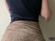 This slut loves to sit her pussy on her fist 1/16