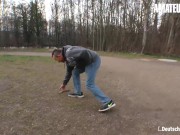 DEUTSCHLANDREPORT - Romanian Brunette Fucks Lucky Man Hard 1/16