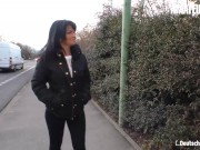 DEUTSCHLANDREPORT - Romanian Brunette Fucks Lucky Man Hard 2/16