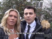 DEBT4k Curly blonde is enjoying sex while cuckold groom is watching 4/16