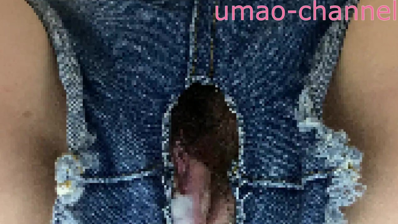  Back cum shot with denim shorts