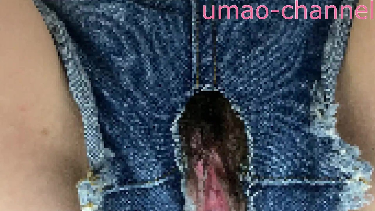  Back cum shot with denim shorts