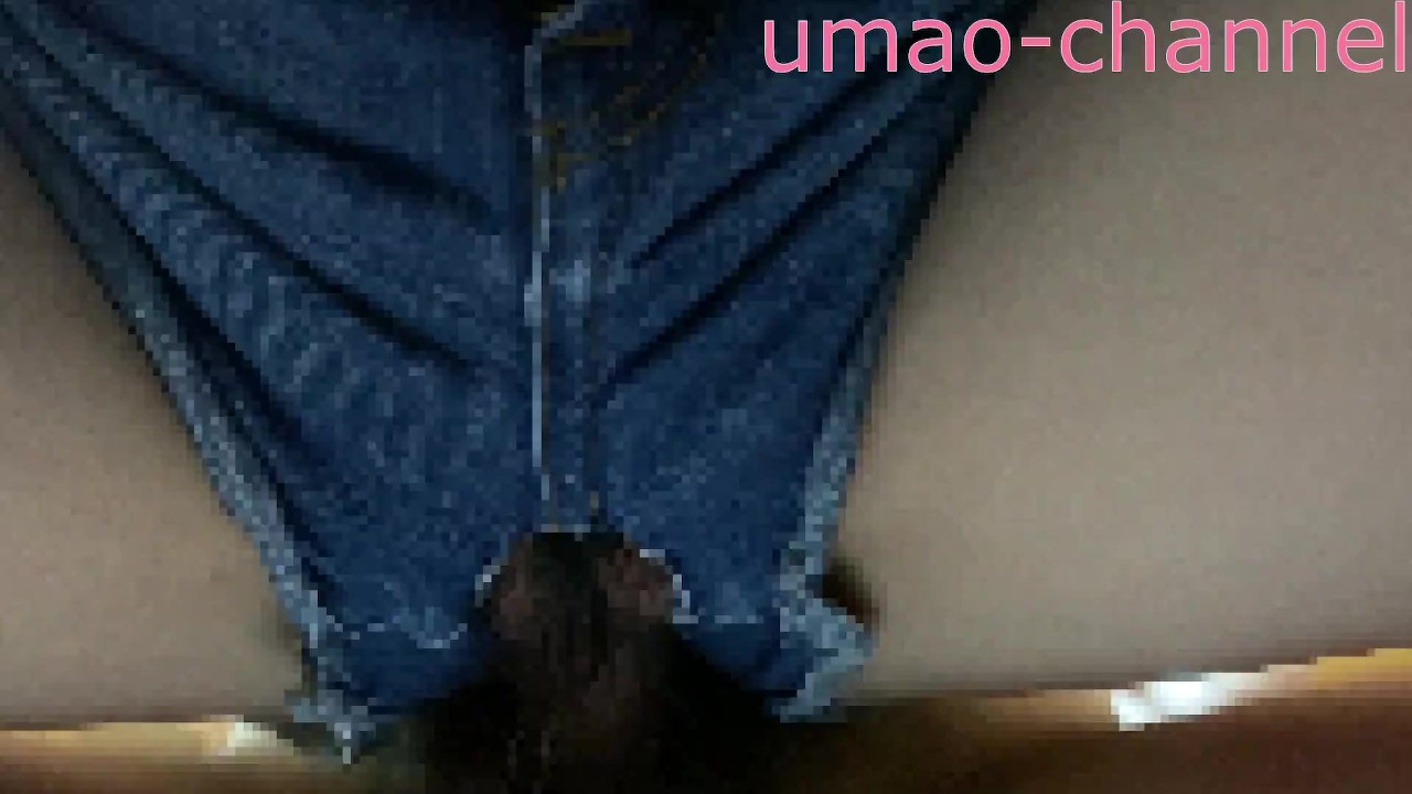  Back cum shot with denim shorts
