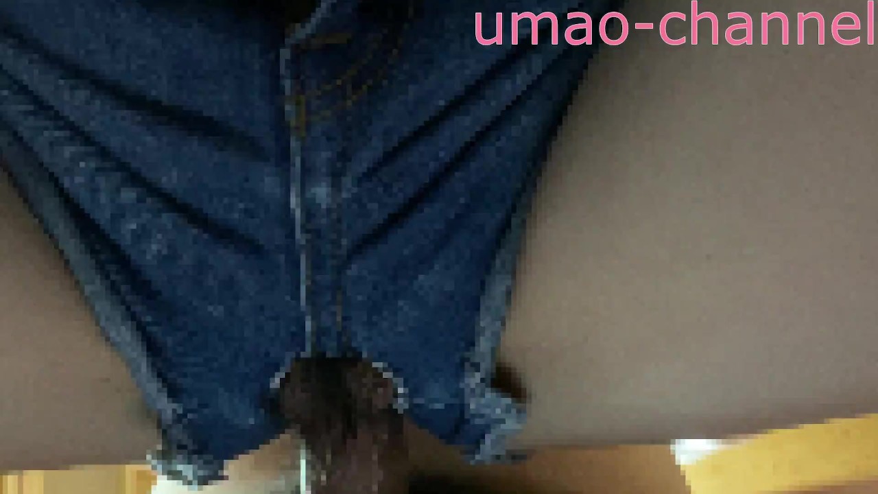  Back cum shot with denim shorts