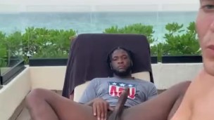 Outdoor Balcony Juicy Bubble Butt Ass Eating Until I Blow My HUGE LOAD On That Ass
