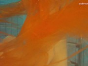 Nastya strips her clothes and shows naked hot body in the pool 13/16