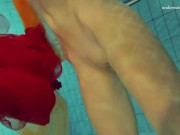 Nastya strips her clothes and shows naked hot body in the pool 16/16