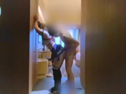 Tied up Asian School Teen giving a blowjob and squirt, then have a hard fuck 16/16