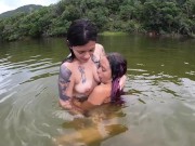TWO NAUGHTY GIRLS FUCKING ON THE LAKE 15/16
