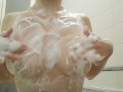 Japanese milf playing with her big beautiful tits 2/16