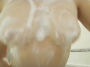 Japanese milf playing with her big beautiful tits 3/16