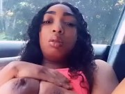 Hot Babe Outside Pussy Play