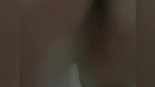 Arab BBW Public shower with extra suds shakes ass for the camera