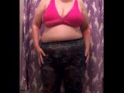 Can you tell I'm wearing a diaper? (diaper, masturbation, dancing, bbw, camgirl, nappy, emo)