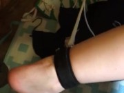 Naughty step daughter tied up- hidden from Wife