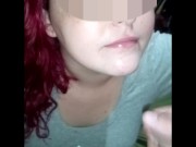 Taking cum in the face of ex-boyfriend. I love taking cum 14/16