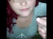 Taking cum in the face of ex-boyfriend. I love taking cum 15/16