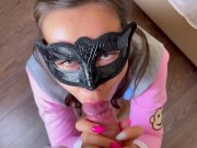 Very sexy horny girl suck hard dick looking in your eyes POV 10/16