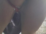 Peeing & changing my tampon in the public restroom at home & outside 13/16