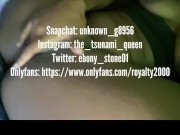 Ebony Milf has some fun with her wet, creamy pussy 16/16