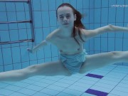 Anna Netrebko swims underwater in swimming pool purely naked 10/16