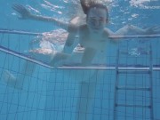 Anna Netrebko swims underwater in swimming pool purely naked 12/16